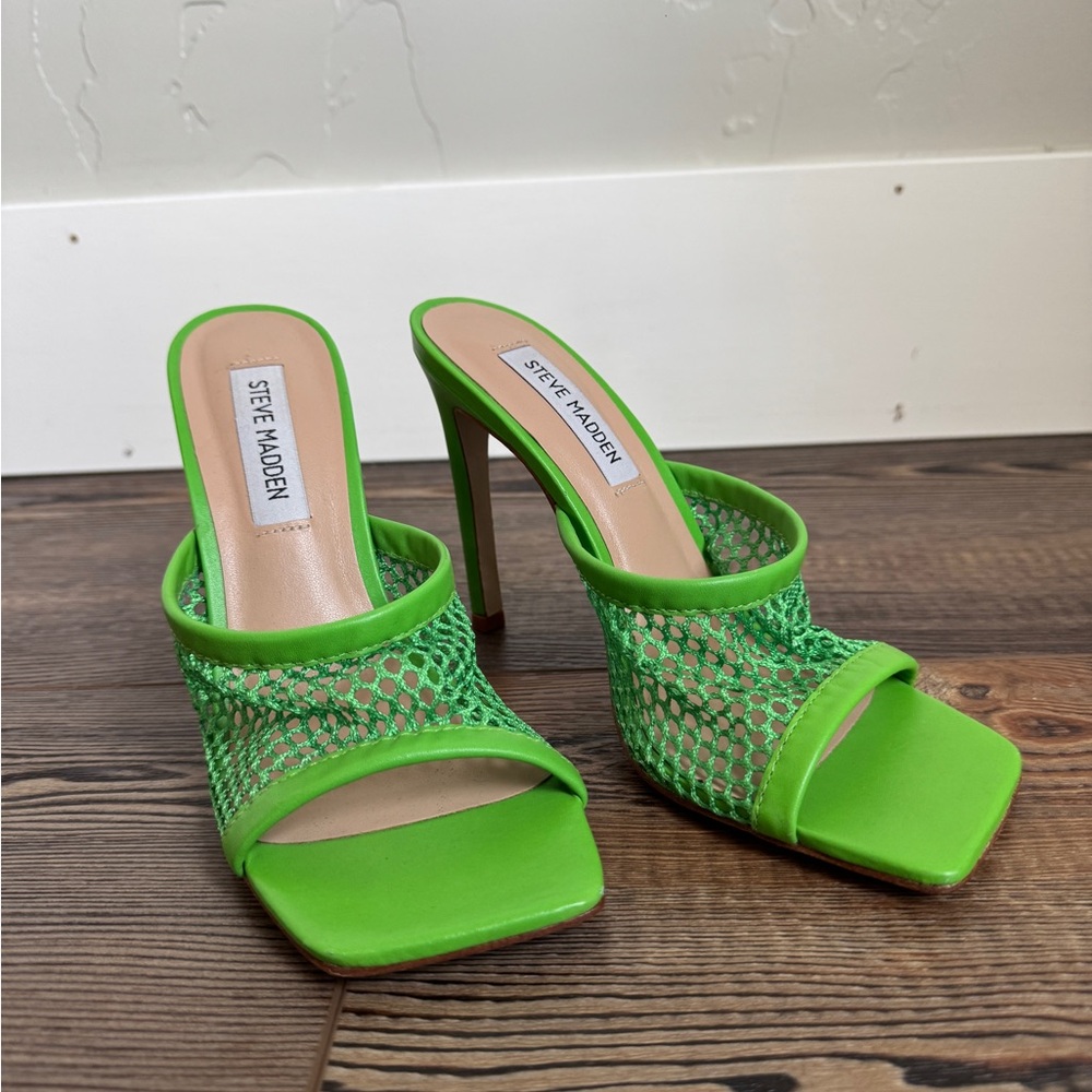 Steve Madden Lime Green Mesh Heels